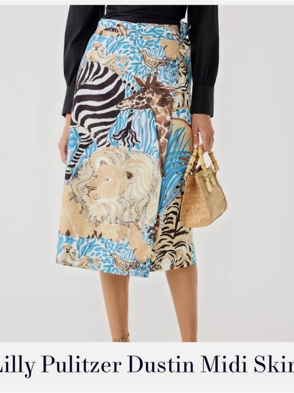 Lilly Pulitzer Dustin Midi Wrap Skirt Lilly's Zoo Vintage Vault Medium